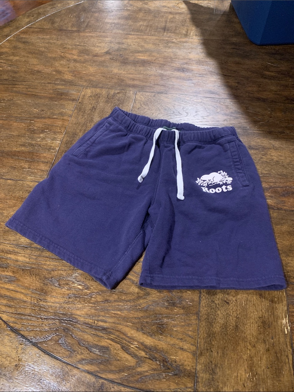 Roots Navy Athletic Shorts with White Drawstring